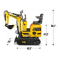 Mini Compact Excavator Loncin 300cc 9hp Engine, 43.3″ Max. Digging Depth, 0.6Ton, 1345 LBS Operating Weight, MEC06