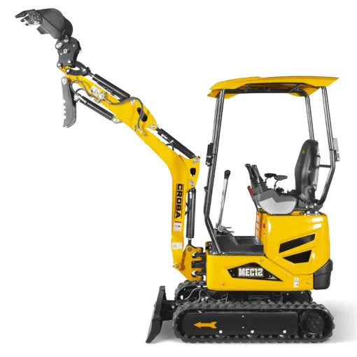 Mini Compact Excavator Kubota D722 Engine, 65.7″ Max. Digging Depth, 1.2 Ton, 2700 LBS Operating Weight, MEC12